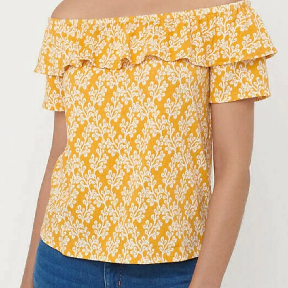LOFT Marigold Off-the-Shoulder Top
